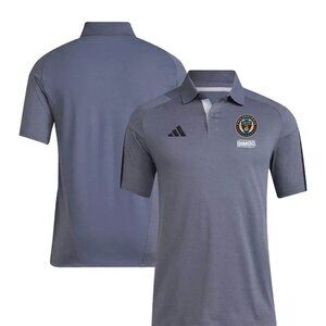 NWT Adidas Philadelphia Union 2XL Mens Gray Training Polo Shirt Independence IBX
